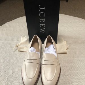 J Crew Cream Loafers